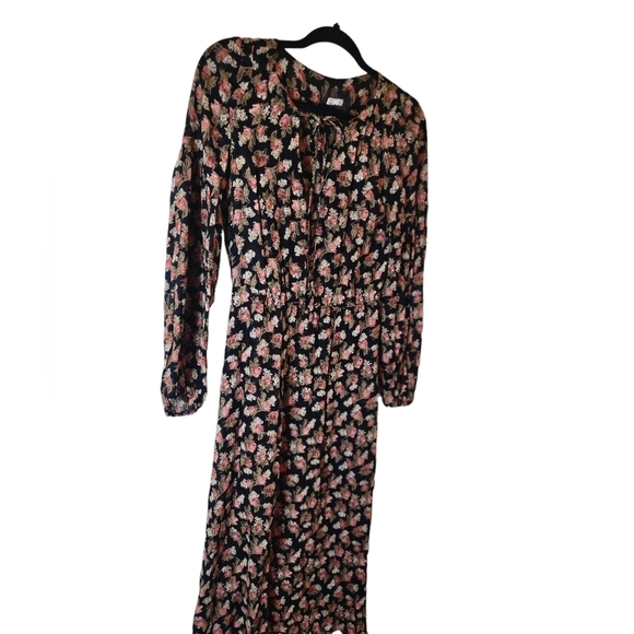 Reformation Floral Long Sleeves Midi Dress LongSize 2